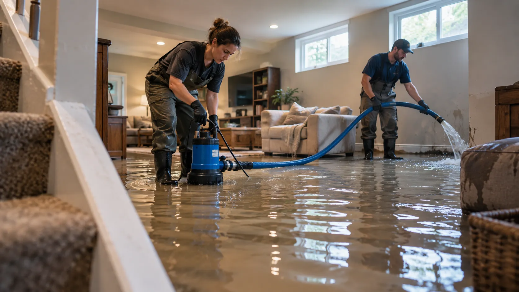 Flooded Basement Cleanup in Lansing, MI